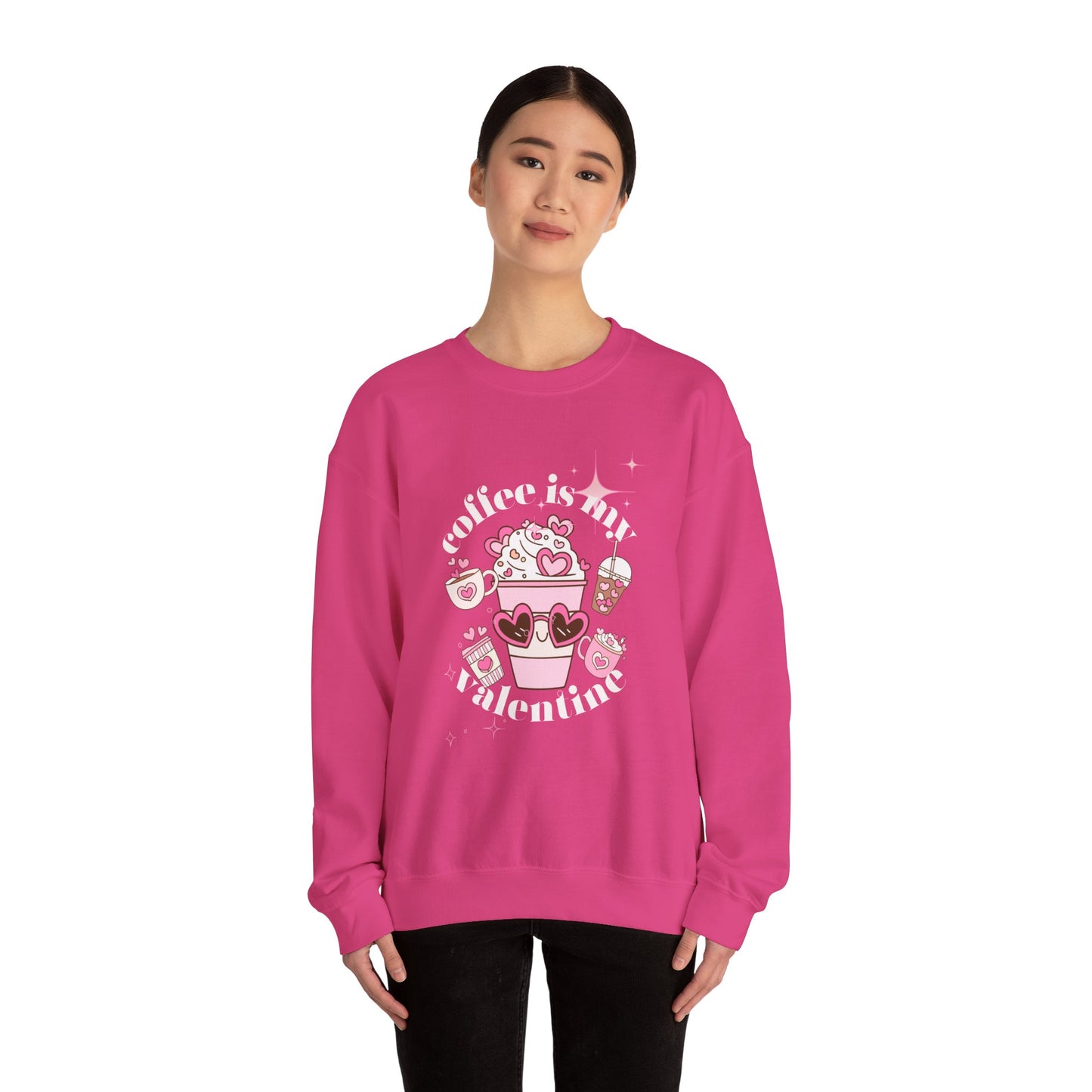 Coffee Is My Valentine Unisex Heavy Blend™ Crewneck Sweatshirt