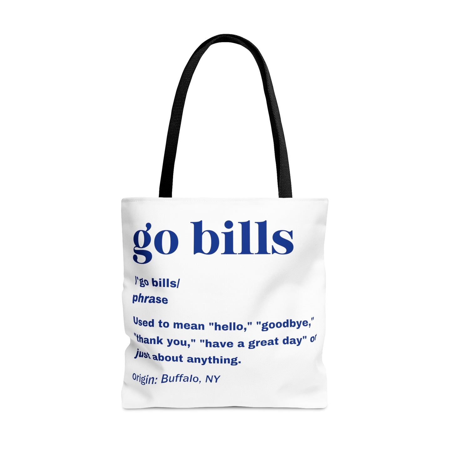 Go Bills Definition Blue Tote Bag (AOP)