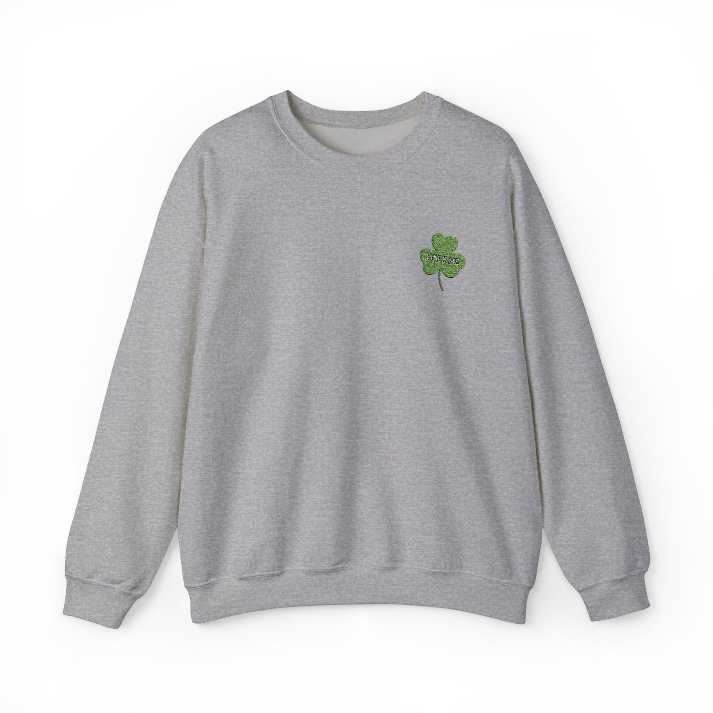 Embroidered Pinch Me Shamrock Unisex Heavy Blend™ Crewneck Sweatshirt