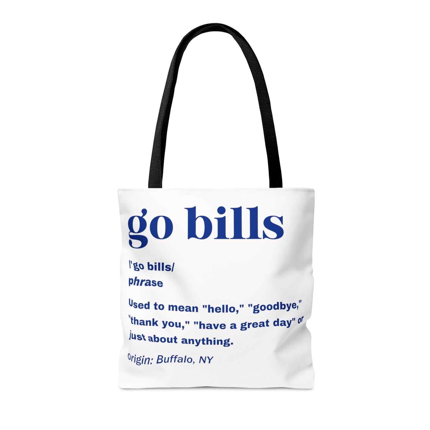 Go Bills Definition Blue Tote Bag (AOP)