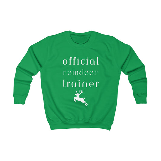 Official Reindeer Trainer Kids Sweatshirt