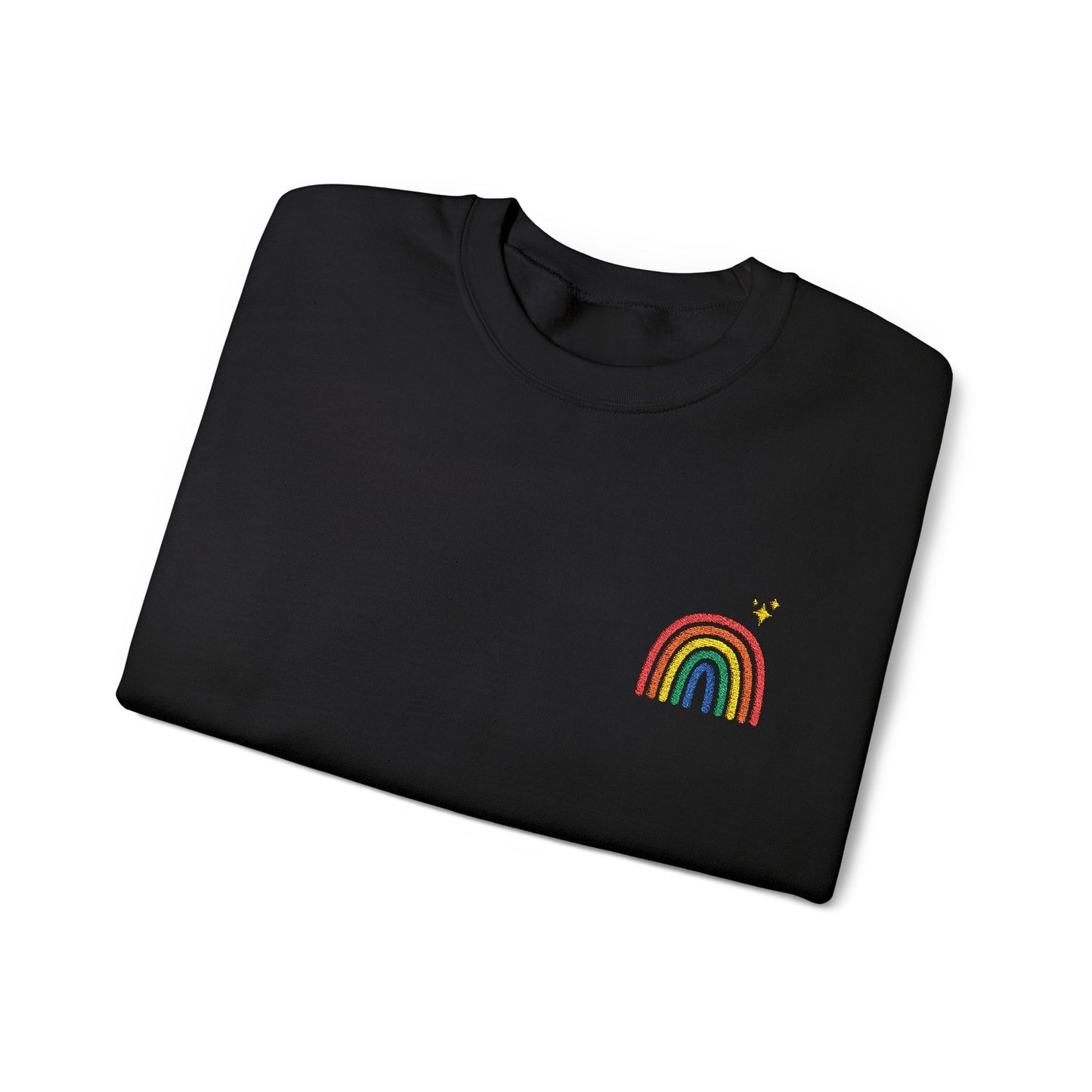 Embroidered Rainbow Unisex Heavy Blend™ Crewneck Sweatshirt