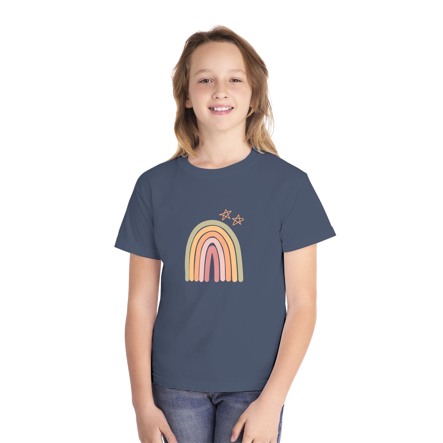 Rainbow and Stars Youth Midweight Tee