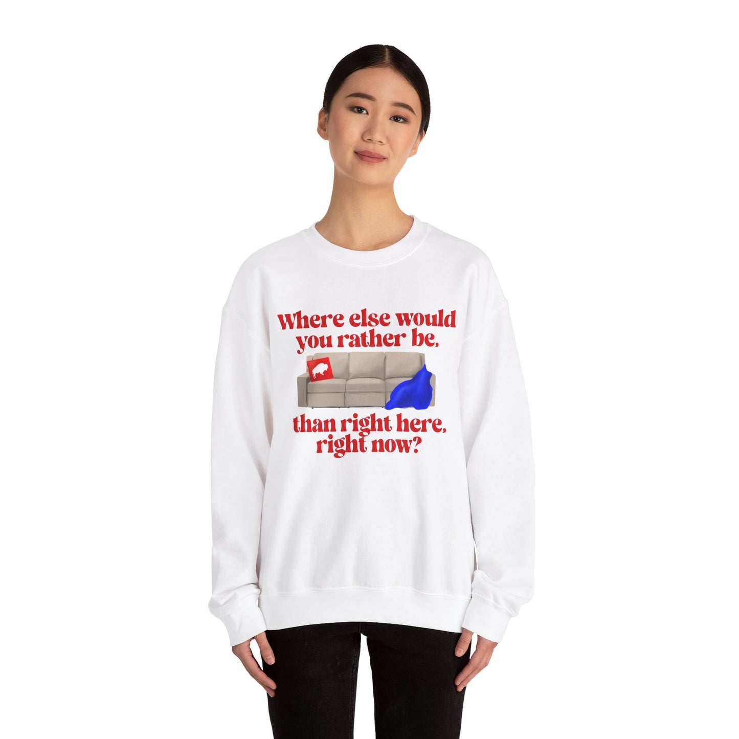 Where else would you rather be? Unisex Heavy Blend™ Crewneck Sweatshirt