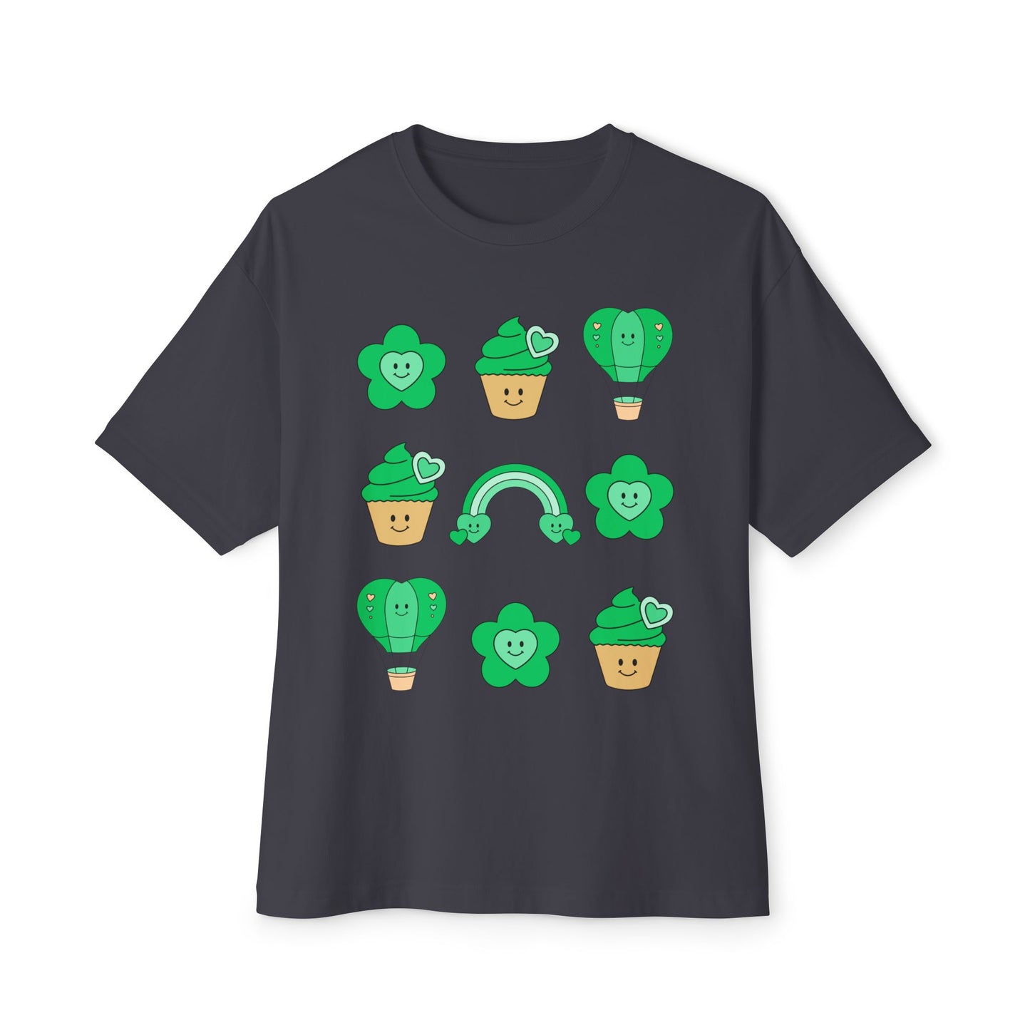 Cutesy St. Patrick Coquette Unisex Oversized Boxy Tee