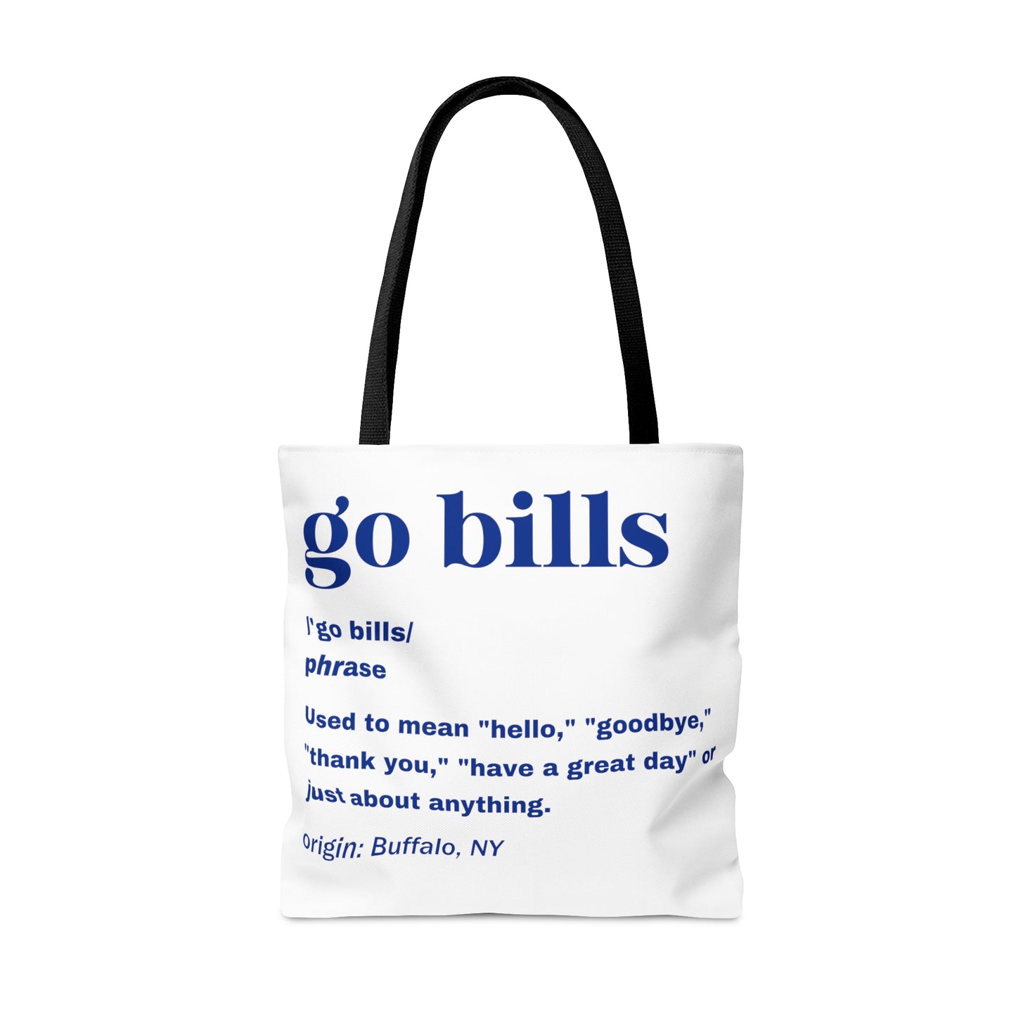 Go Bills Definition Blue Tote Bag (AOP)