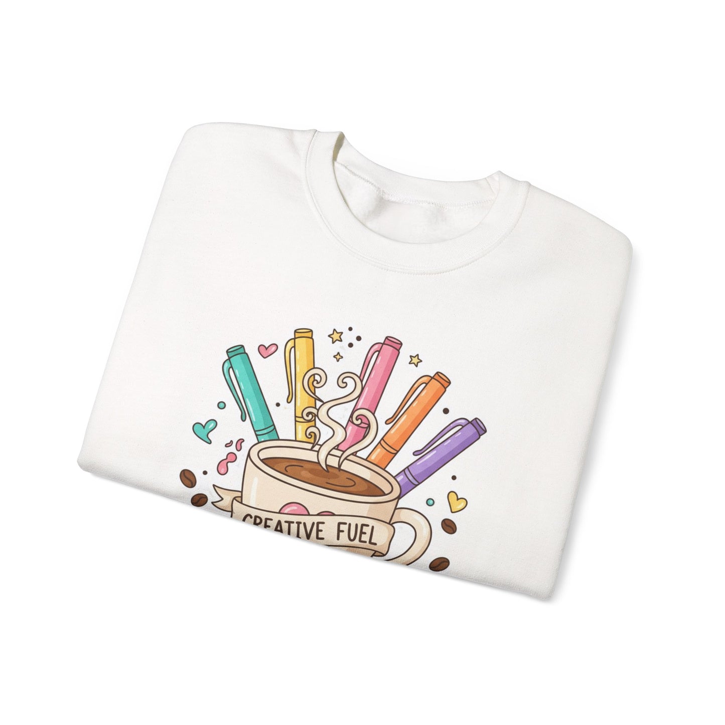 Crewneck Sweatshirt — "Creative Fuel: Ideas Brewing" Coffee