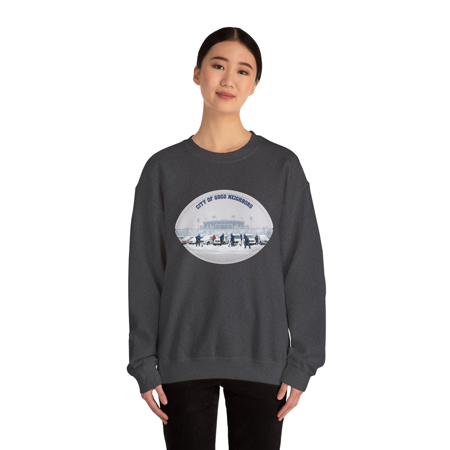 Crewneck Sweatshirt — "City of Good Neighbors"