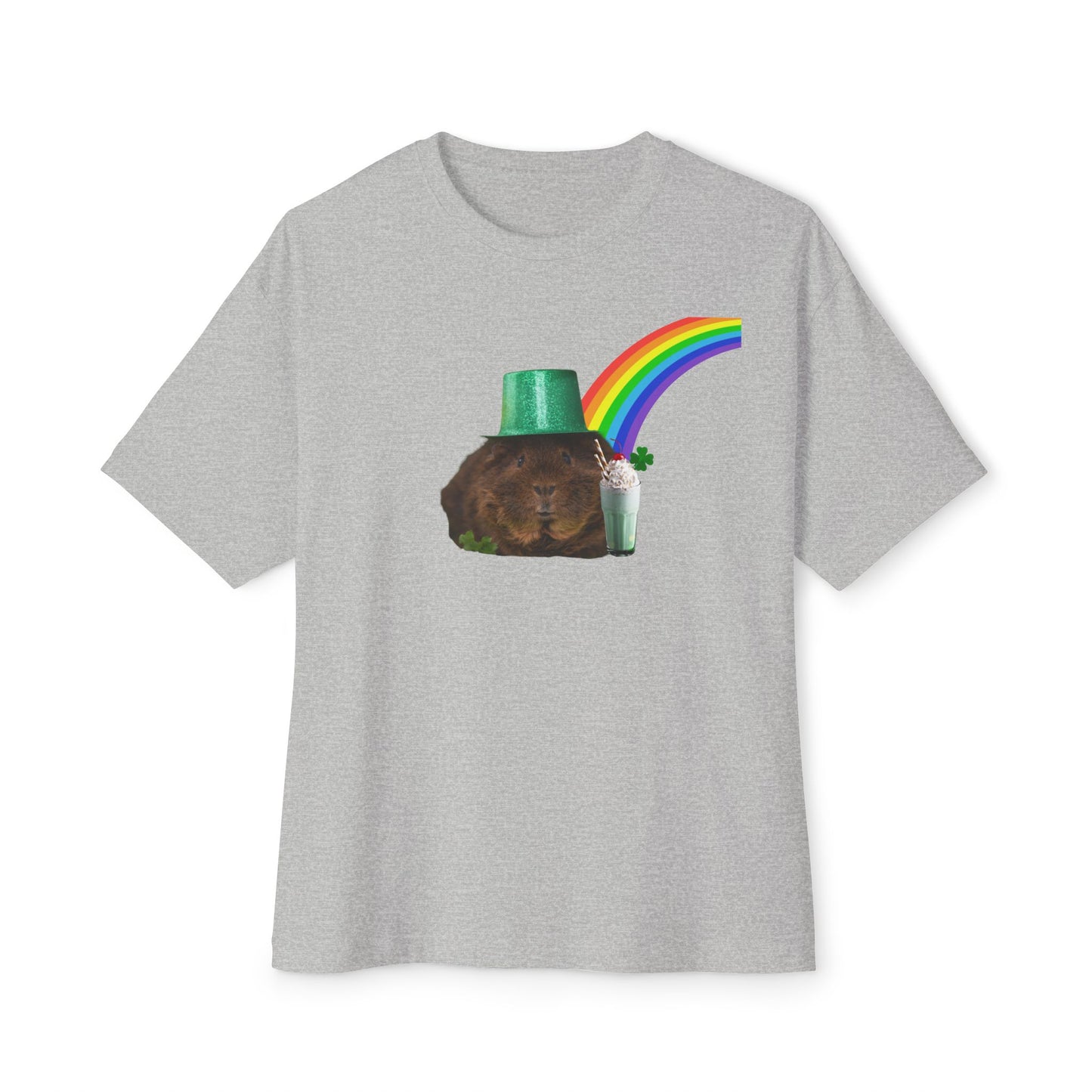 Leprechaun Guinea Pig Unisex Oversized Boxy Tee