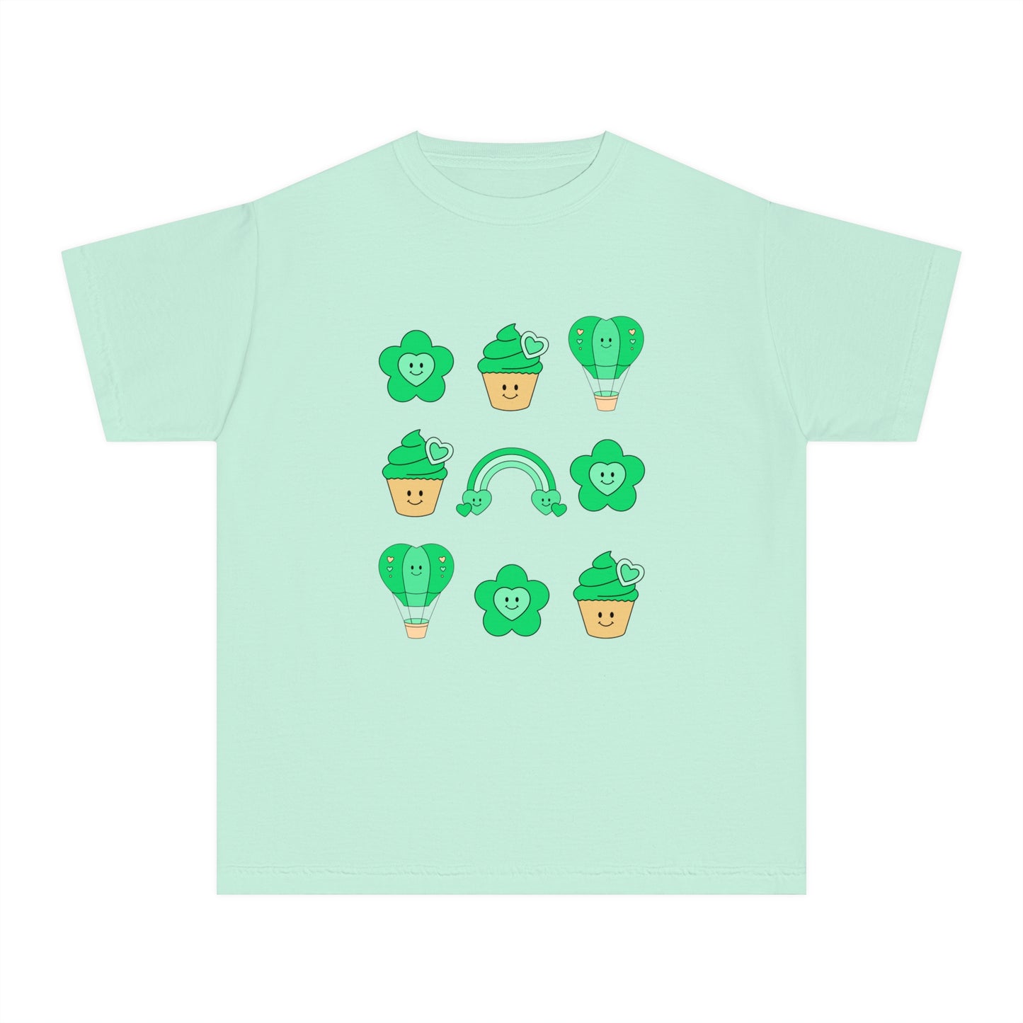 Cutesy St. Patrick's Day Coquette Youth Midweight Tee