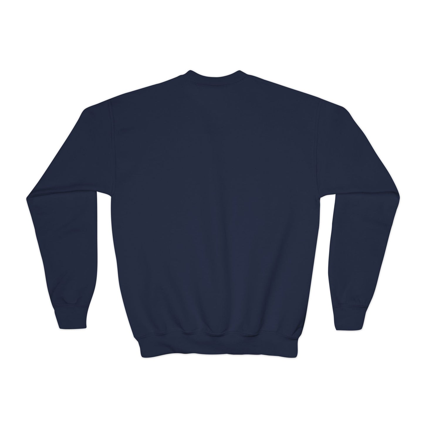 Youth Crewneck Sweatshirt - Cozy Buffalo Hot Cocoa Graphic with Whipped Cream & Stars