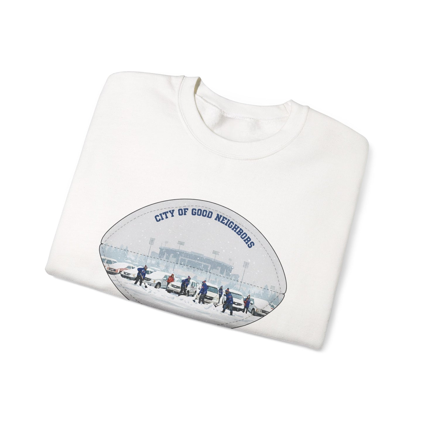 Crewneck Sweatshirt — "City of Good Neighbors"