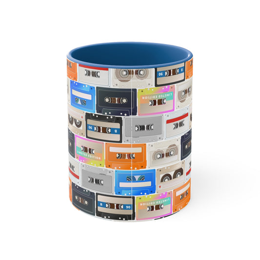 Cassette Design 1 Accent Coffee Mug, 11oz