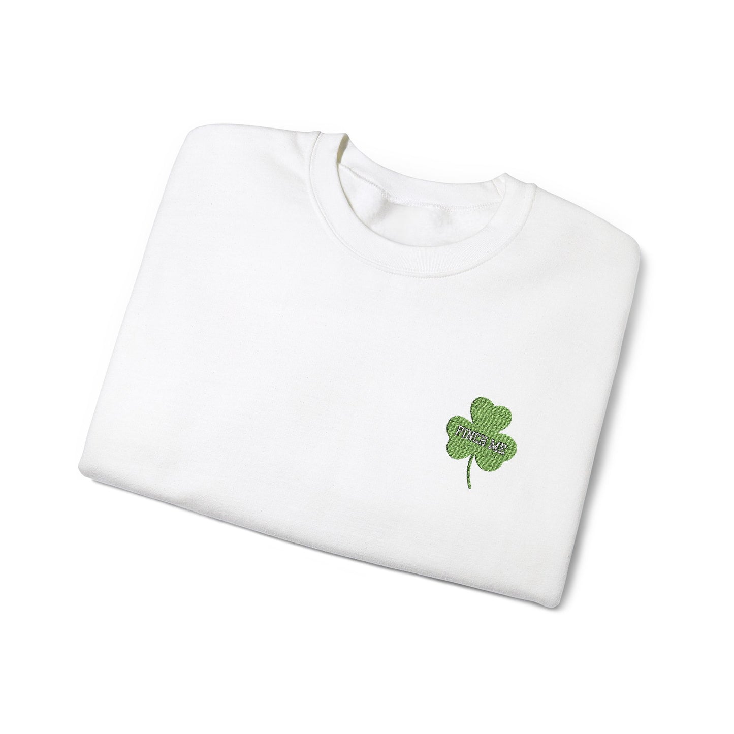 Embroidered Pinch Me Shamrock Unisex Heavy Blend™ Crewneck Sweatshirt