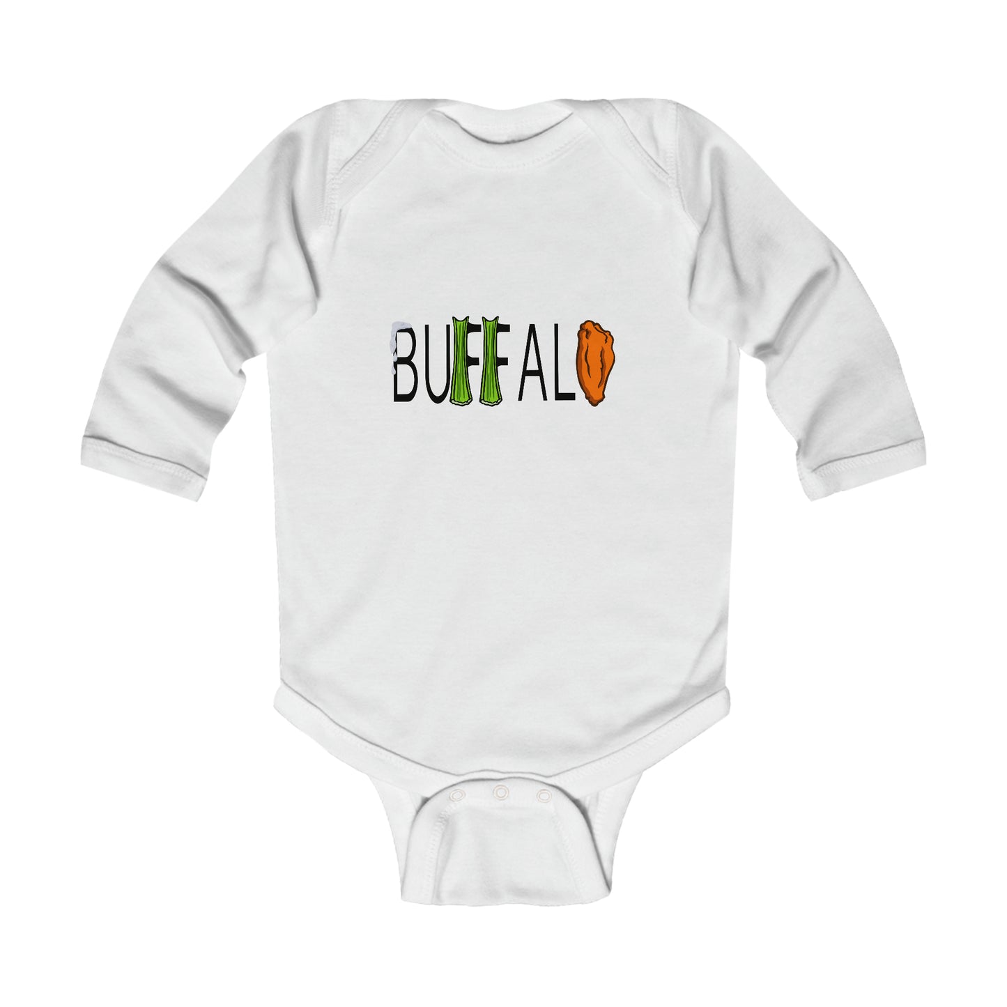 Buffalo Wing and Celery Infant Long Sleeve Bodysuit