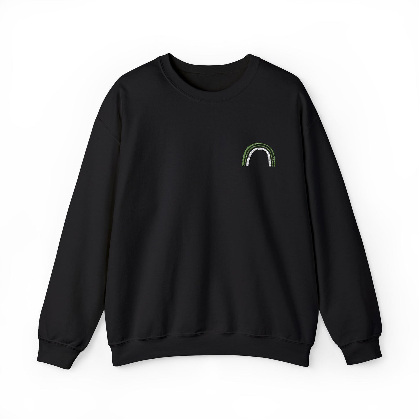 Embroidered Green Rainbow Unisex Heavy Blend™ Crewneck Sweatshirt