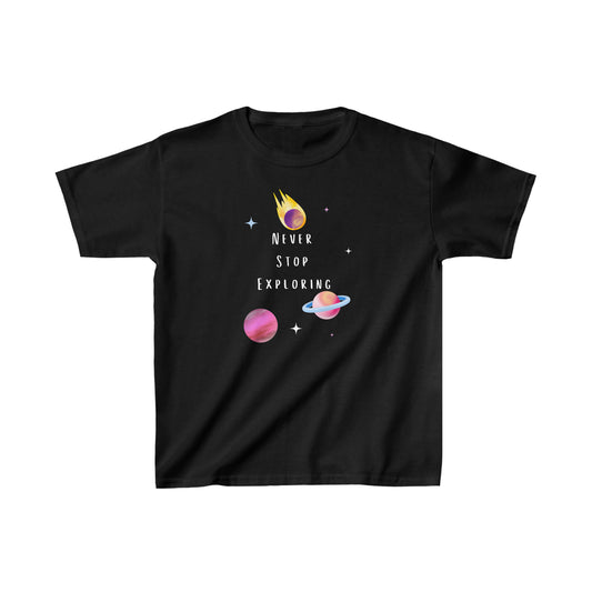 Never Stop Exploring Kids Heavy Cotton™ Tee