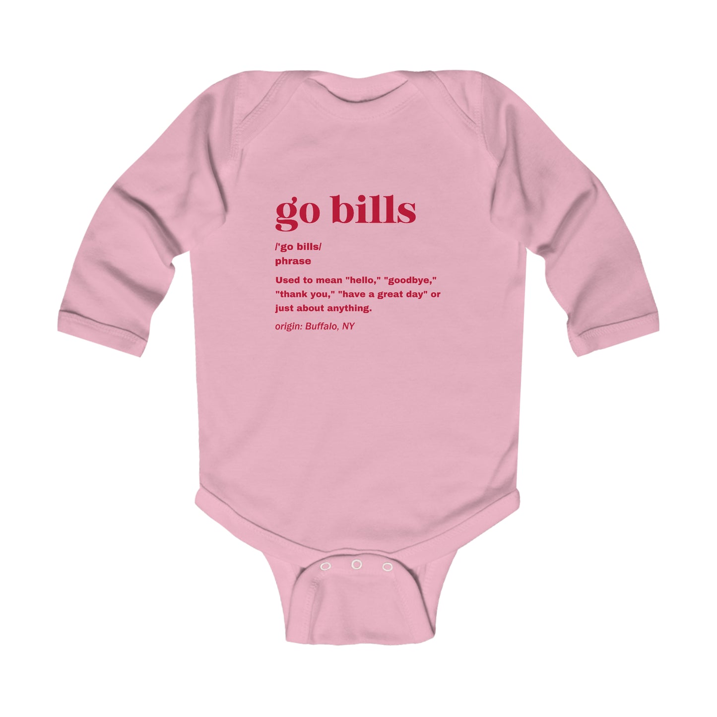 Go Bills Definition Infant Long Sleeve Bodysuit