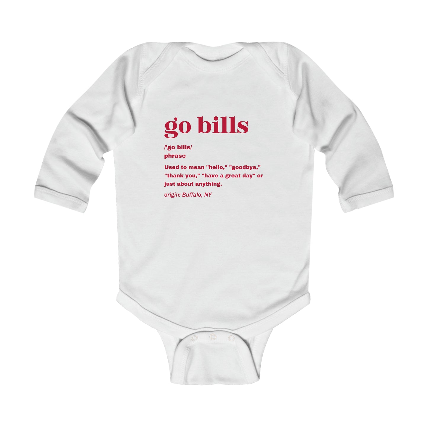 Go Bills Definition Infant Long Sleeve Bodysuit