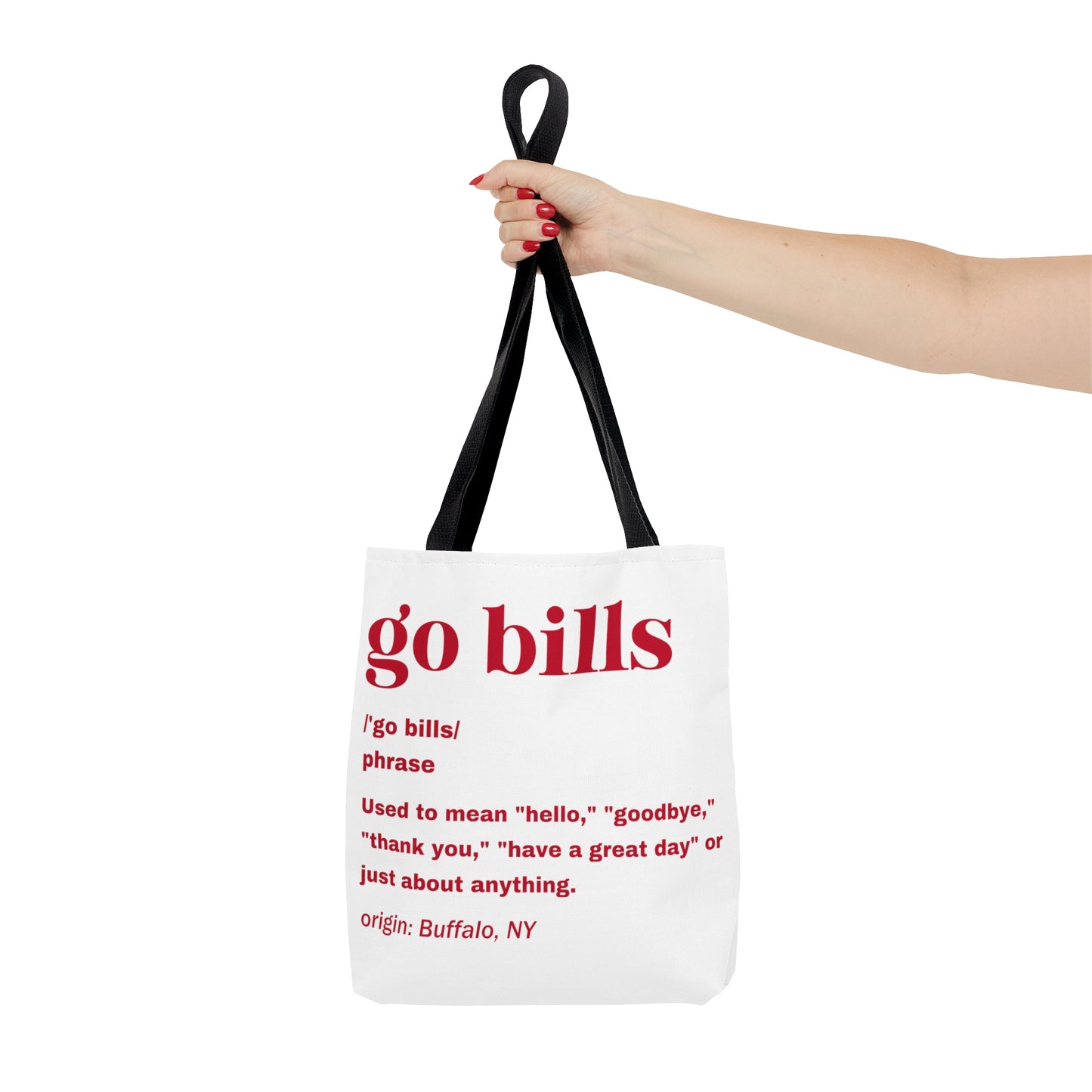 Go Bills Definition Red Tote Bag (AOP)