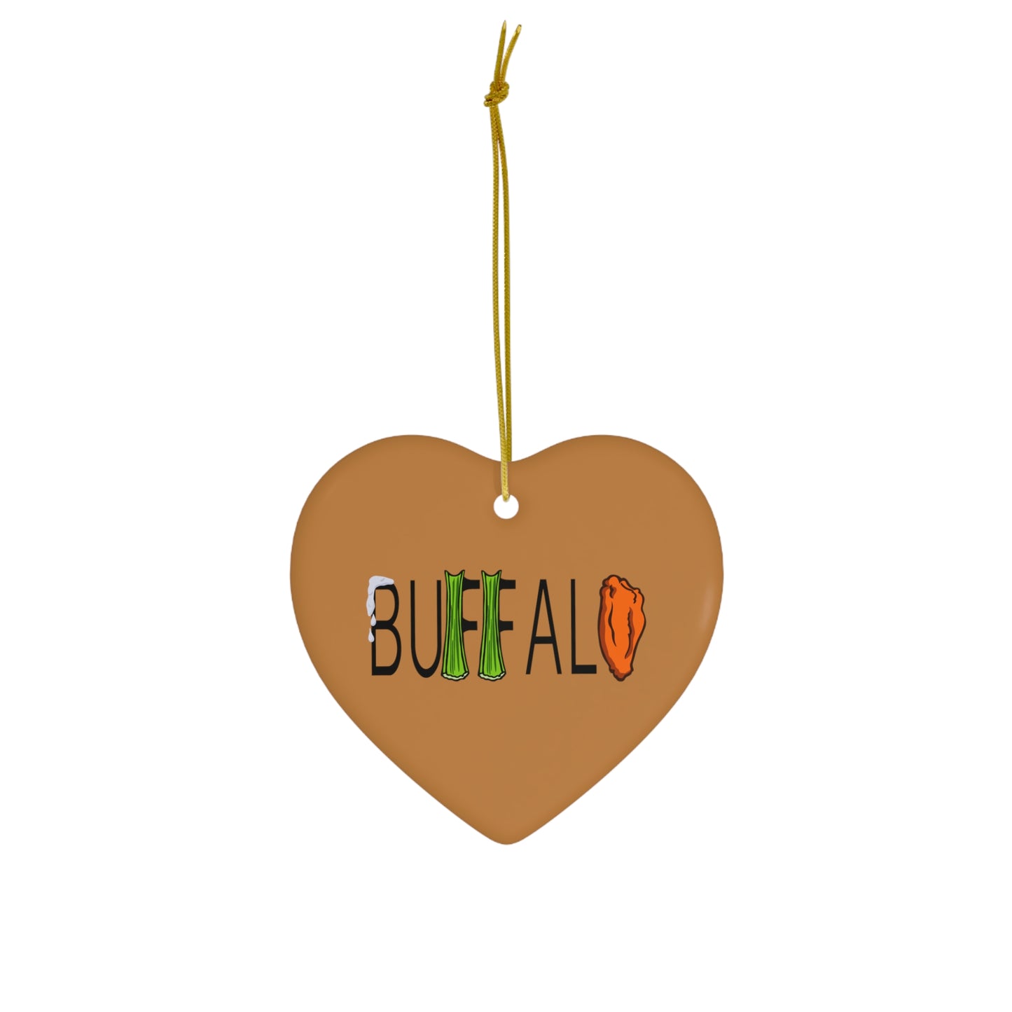 Buffalo Wing and Celery Ceramic Ornament