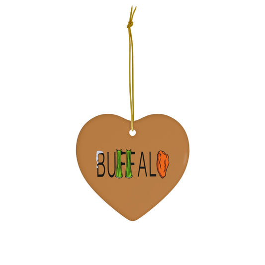 Buffalo Wing and Celery Ceramic Ornament