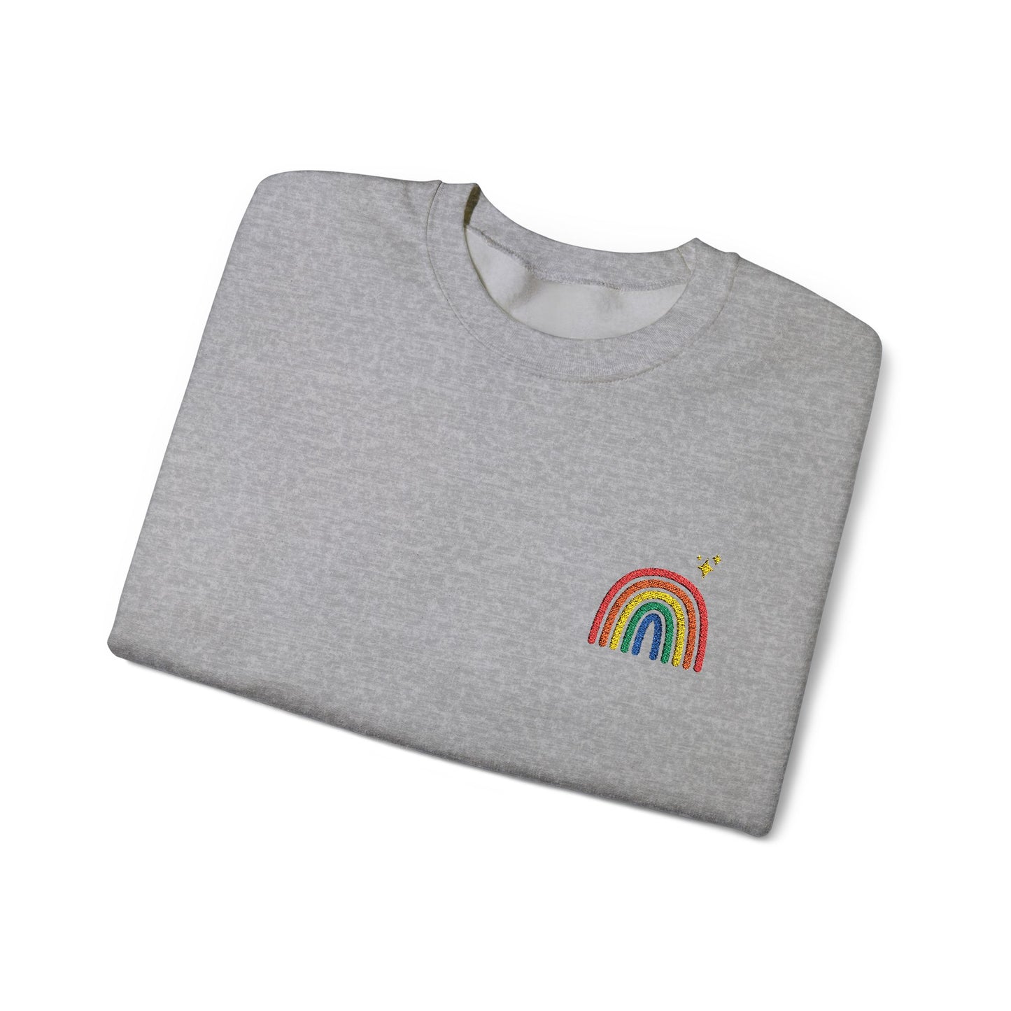 Embroidered Rainbow Unisex Heavy Blend™ Crewneck Sweatshirt