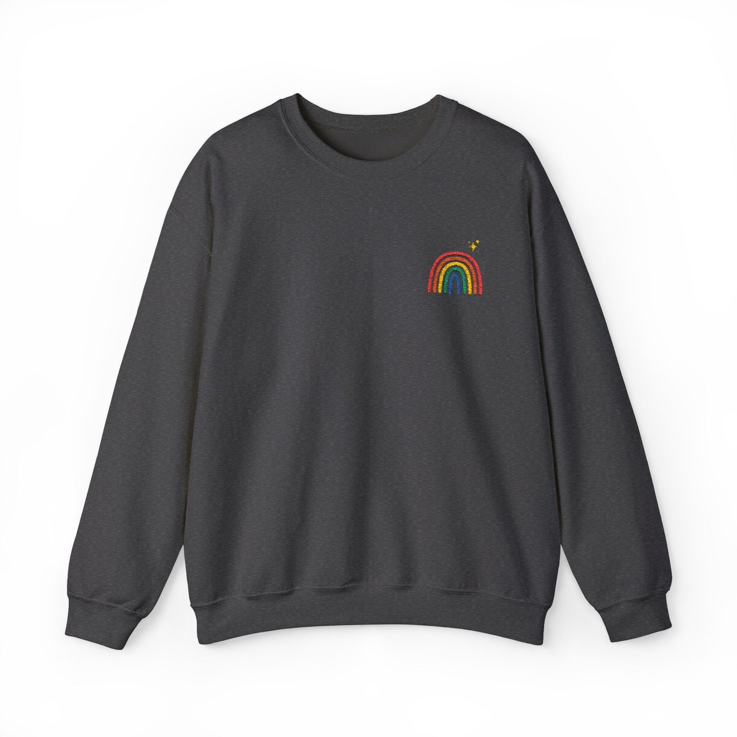 Embroidered Rainbow Unisex Heavy Blend™ Crewneck Sweatshirt