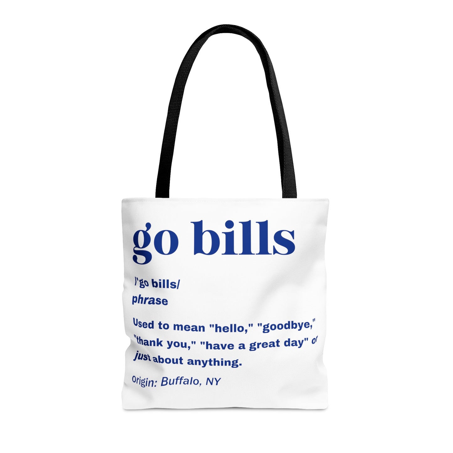 Go Bills Definition Blue Tote Bag (AOP)