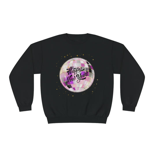 Happy New Year Purple Disco Ball Unisex NuBlend® Crewneck Sweatshirt