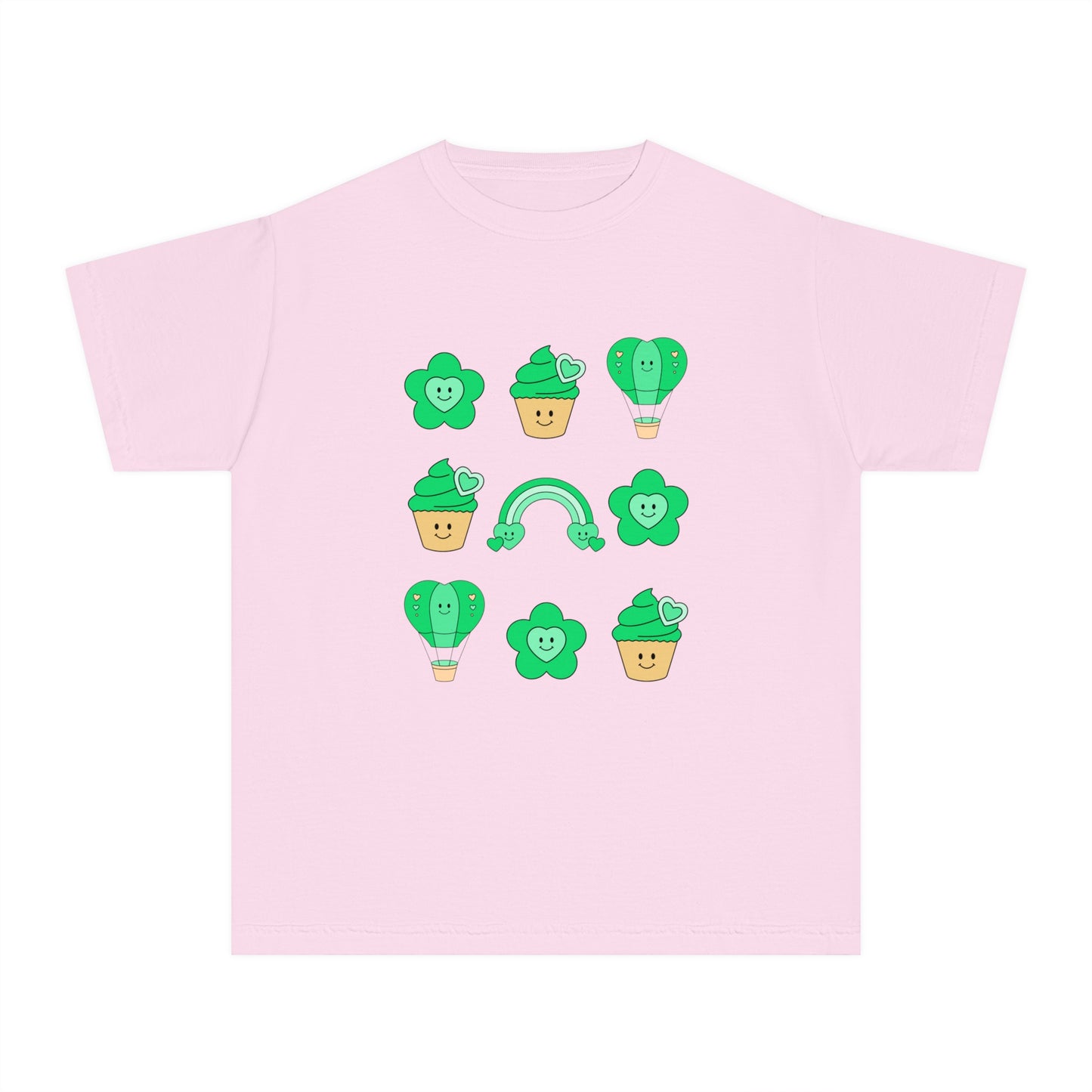 Cutesy St. Patrick's Day Coquette Youth Midweight Tee