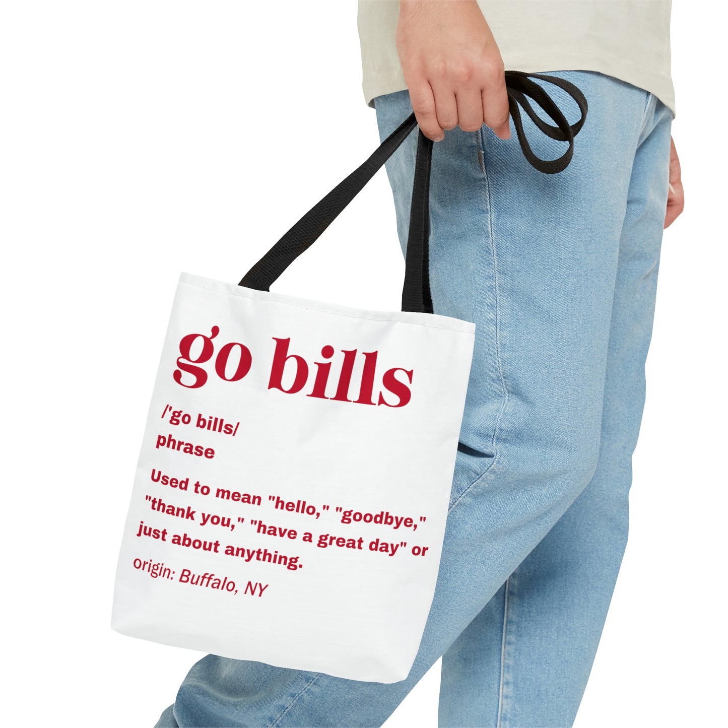 Go Bills Definition Red Tote Bag (AOP)