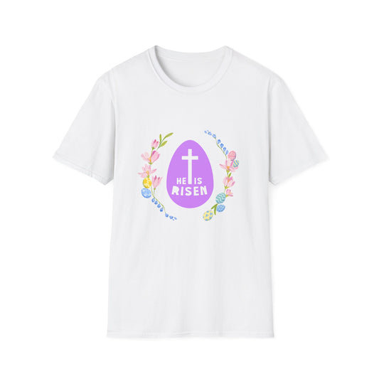 He Is Risen Easter Egg Unisex Softstyle T-Shirt