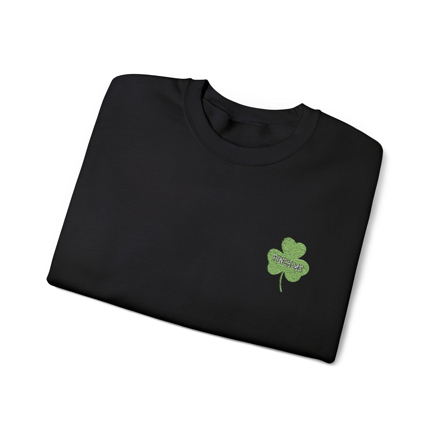 Embroidered Pinch Me Shamrock Unisex Heavy Blend™ Crewneck Sweatshirt