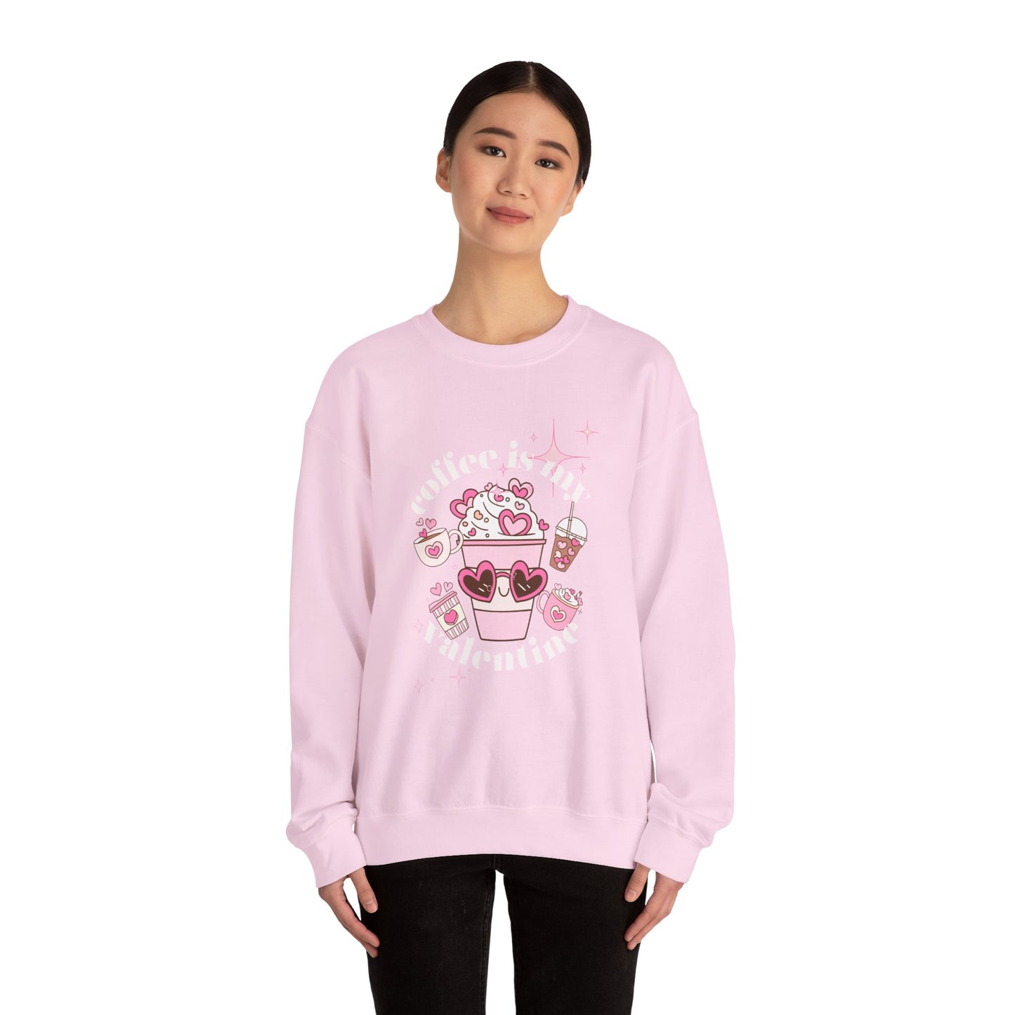 Coffee Is My Valentine Unisex Heavy Blend™ Crewneck Sweatshirt