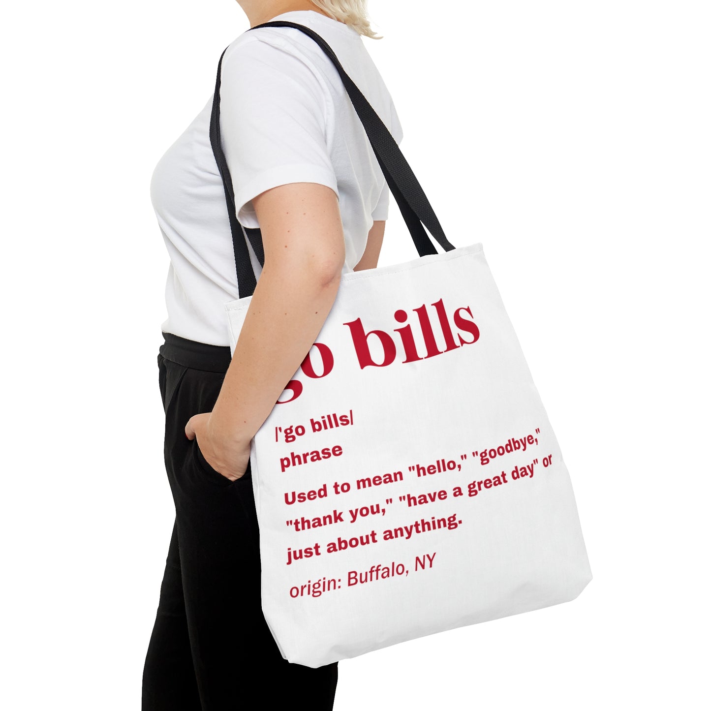 Go Bills Definition Red Tote Bag (AOP)