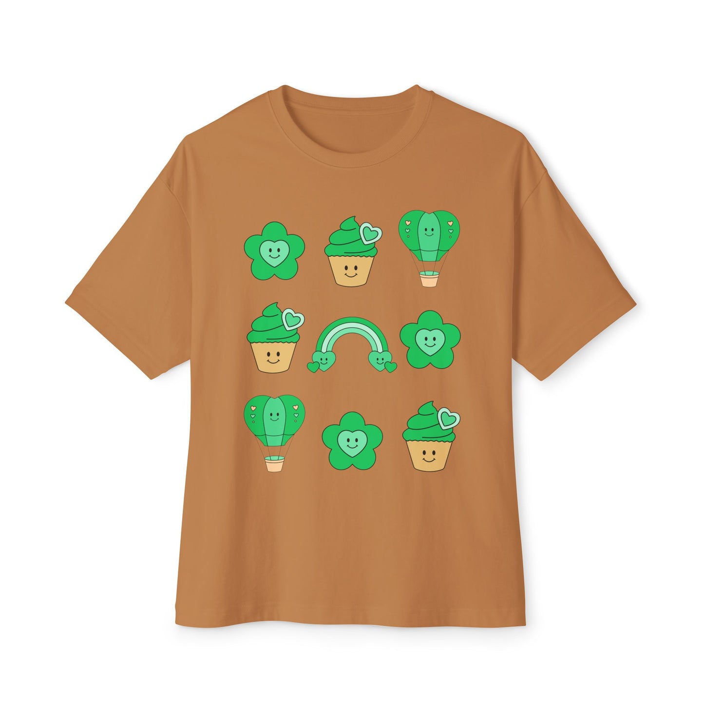 Cutesy St. Patrick Coquette Unisex Oversized Boxy Tee