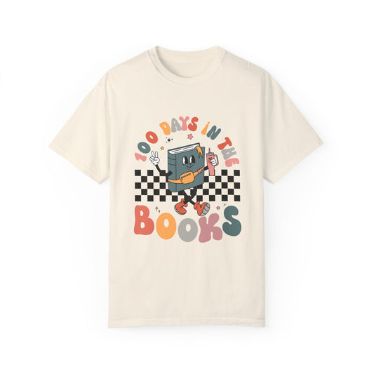 100 Days in the Books Book Character  Unisex Garment-Dyed T-shirt