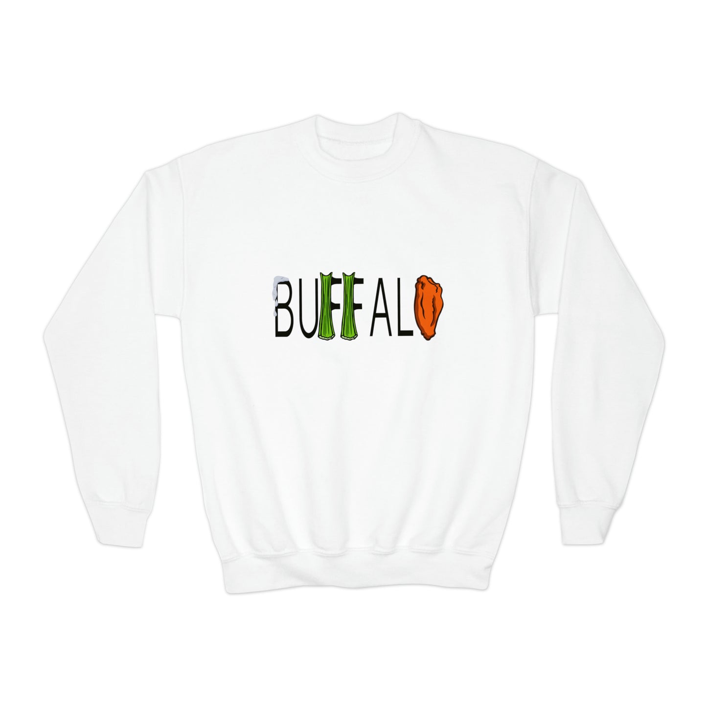 Buffalo Wing and Celery Youth Crewneck Sweatshirt