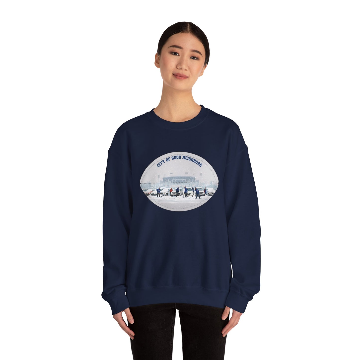 Crewneck Sweatshirt — "City of Good Neighbors"