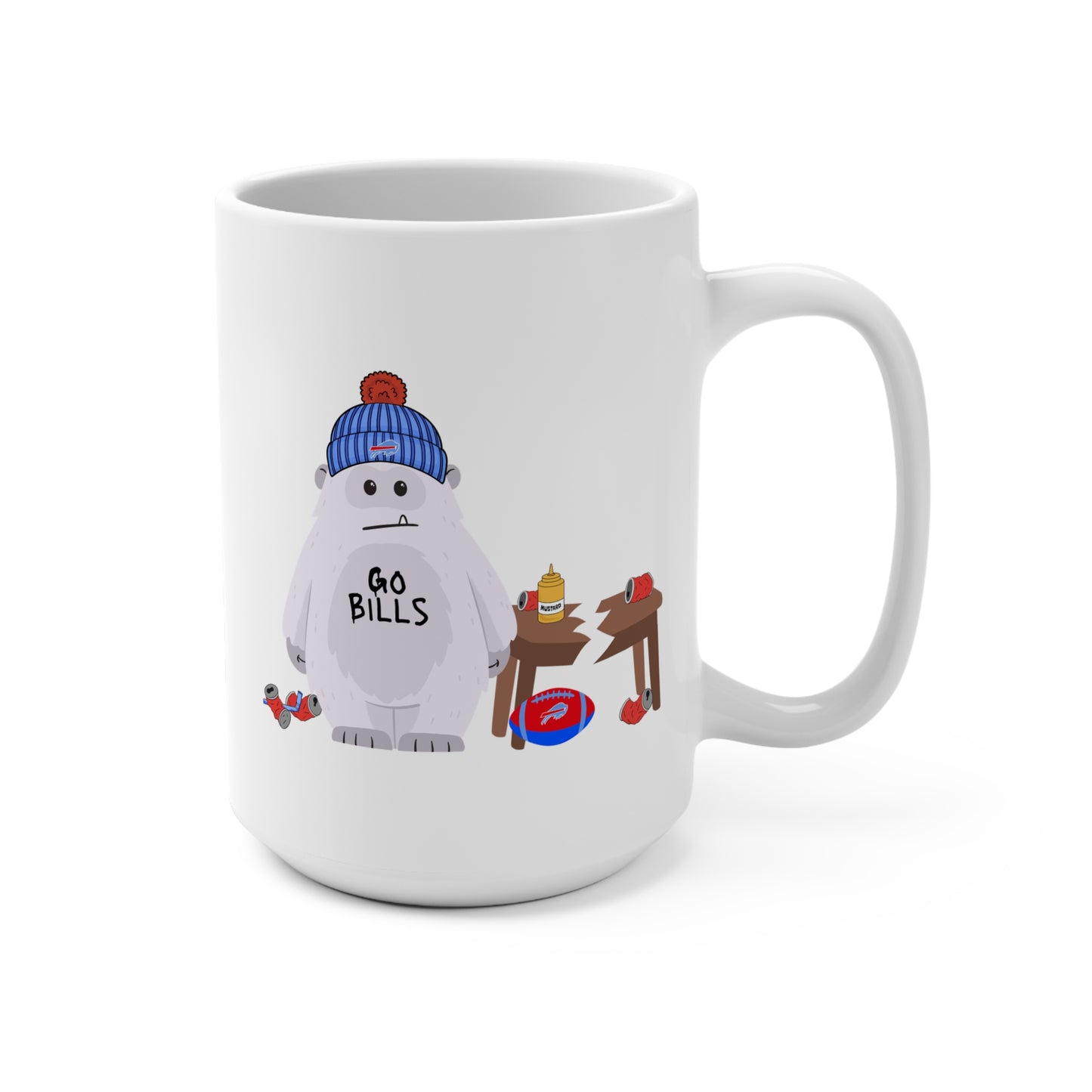 Buffalo Yeti 15oz Coffee Mug — 'Go Buffalo' Football Fan Gift