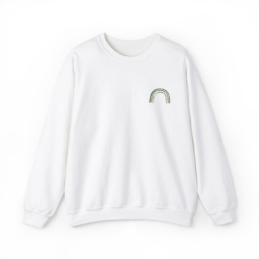 Embroidered Green Rainbow Unisex Heavy Blend™ Crewneck Sweatshirt