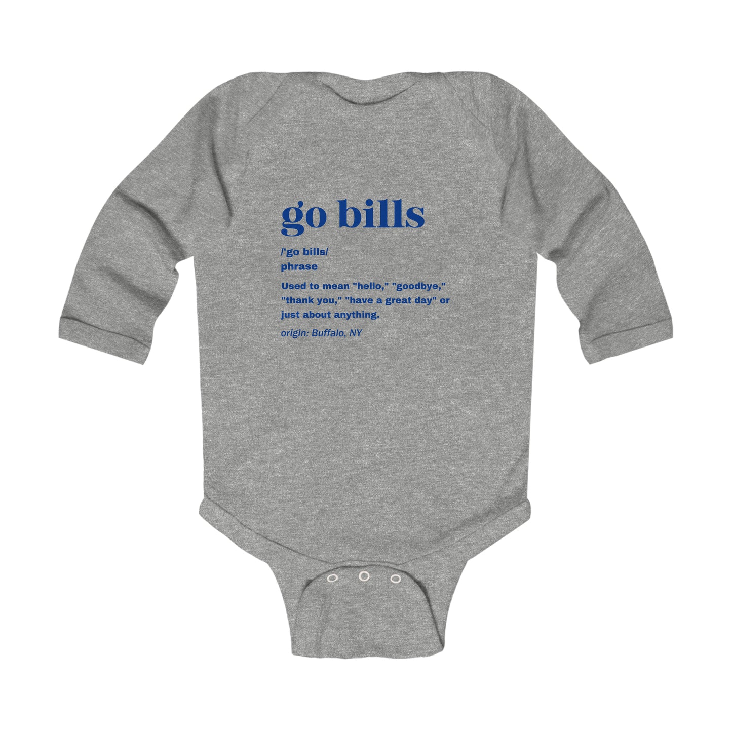 Go Bills Definition Infant Long Sleeve Bodysuit