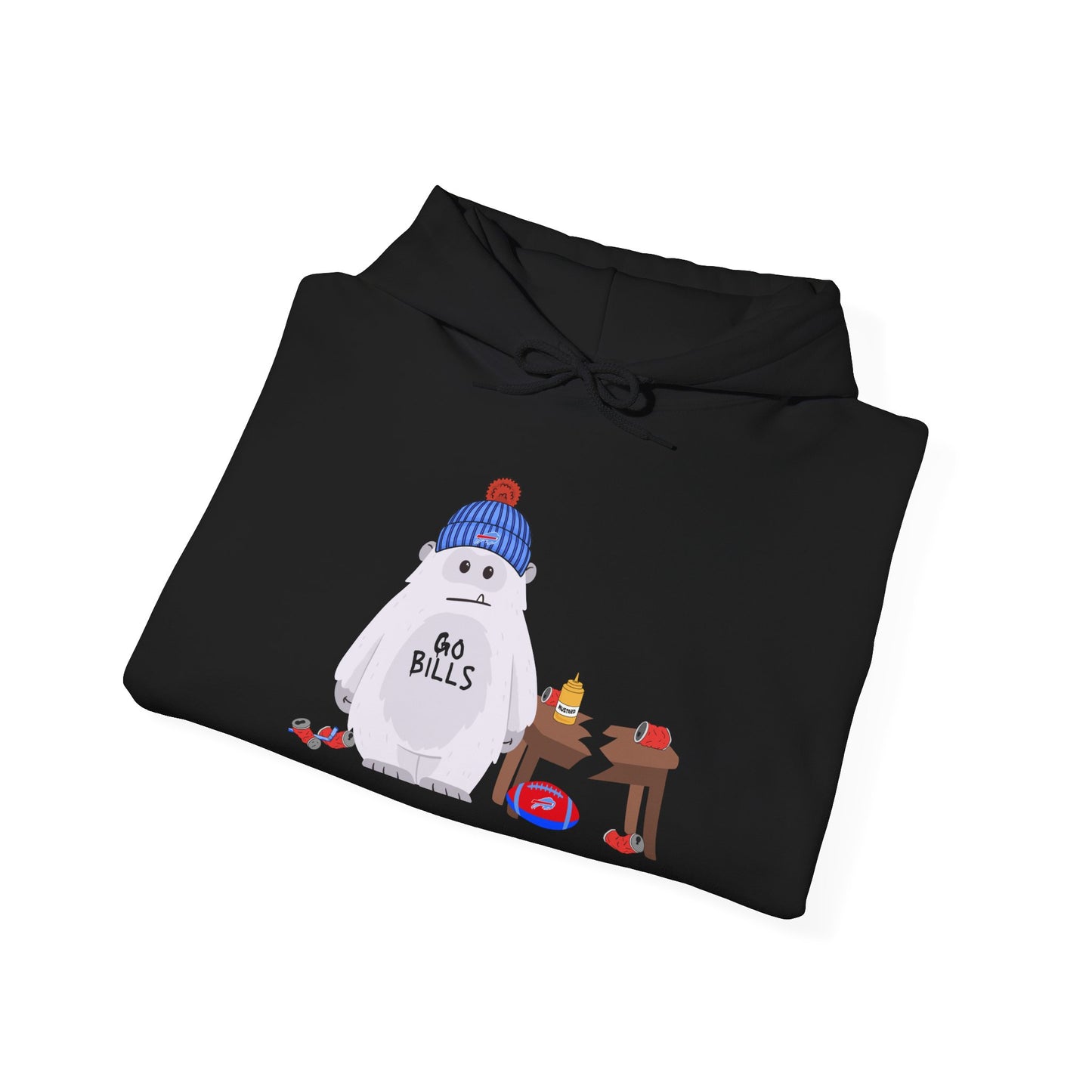 Snowman 'Buffalo Yeti' Holiday Hoodie — Cute Winter Sweatshirt