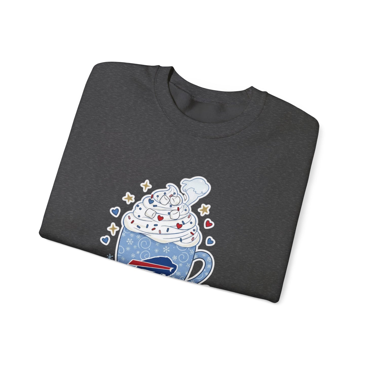 Cocoa and Kickoff Crewneck Sweatshirt — Hot Cocoa Football Fan Pullover