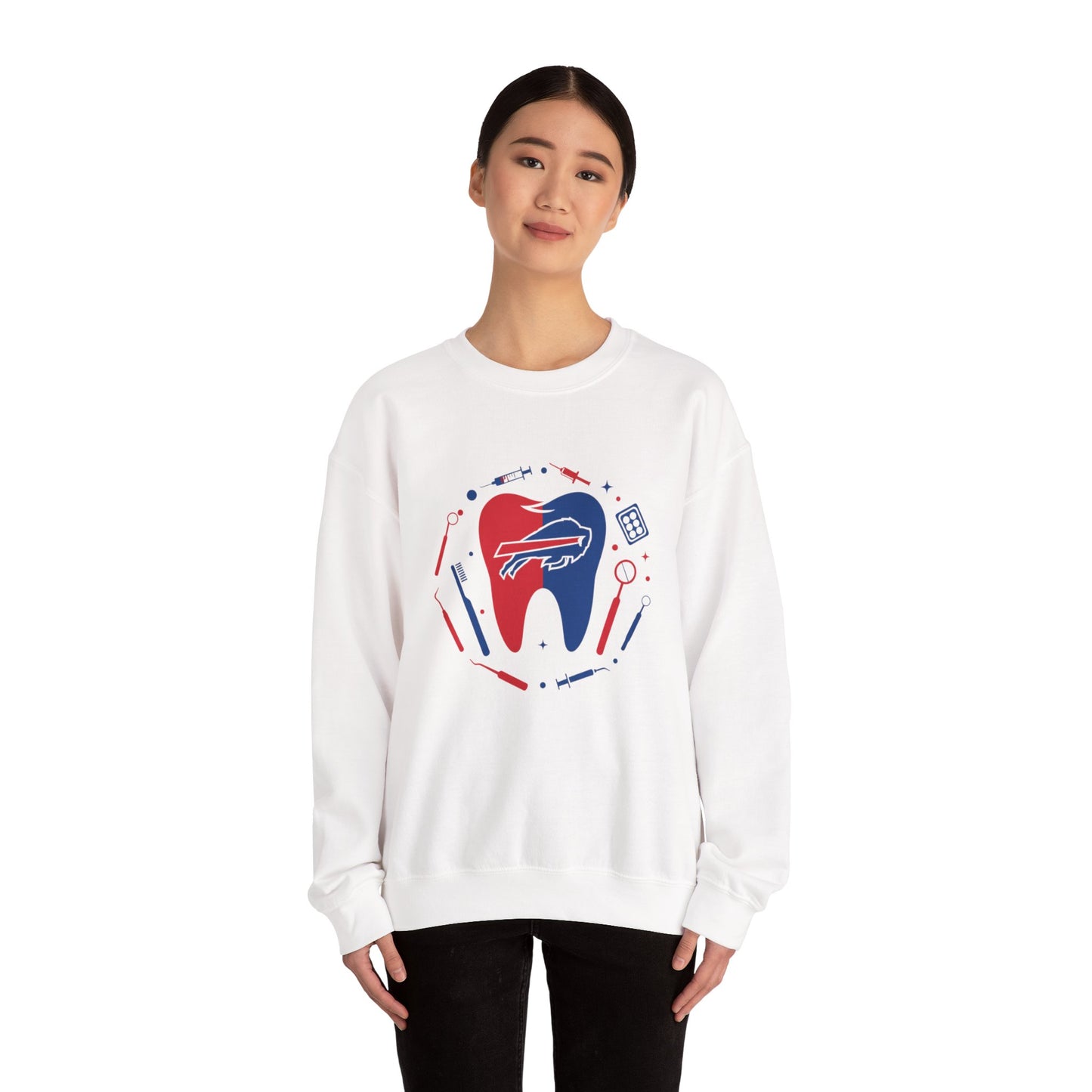 Dental / Dentist / Hygienist Buffalo Tooth Crewneck Sweatshirt – Dentist & Buffalo Fan Pullover