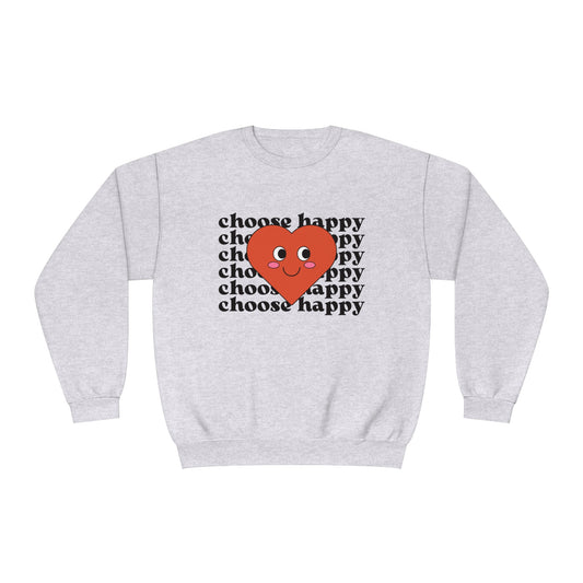 Heart Choose Happy Unisex NuBlend® Crewneck Sweatshirt