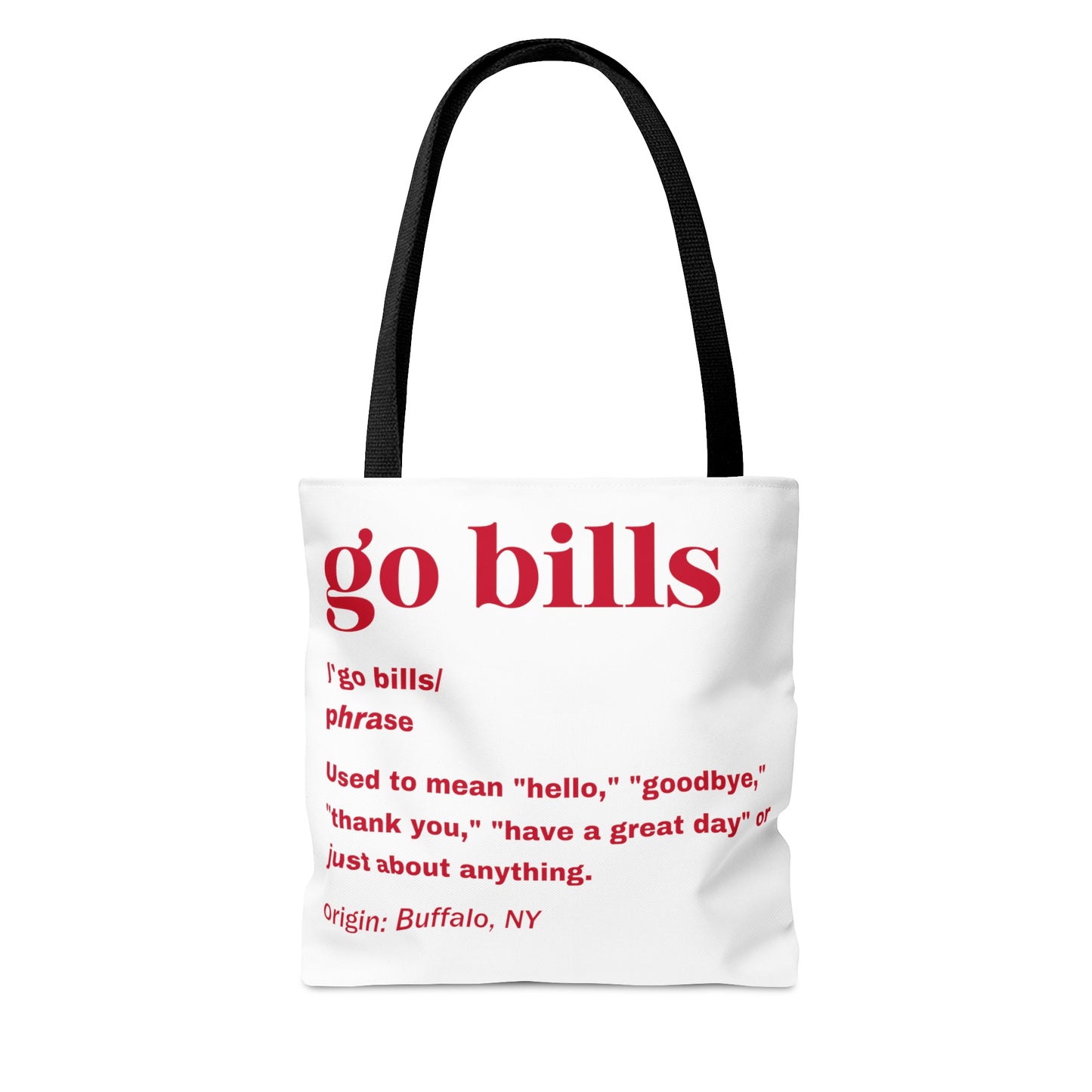 Go Bills Definition Red Tote Bag (AOP)