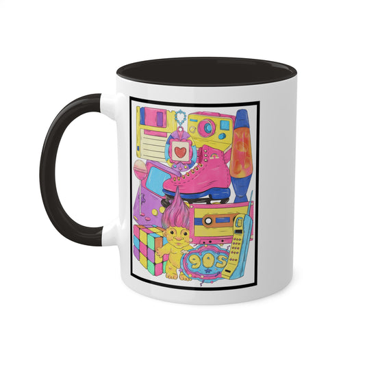 90's Collage I Love the 90's! Colorful Mugs, 11oz