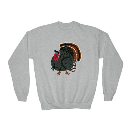 Turkey with Sunglasses Youth Crewneck Sweatshirt
